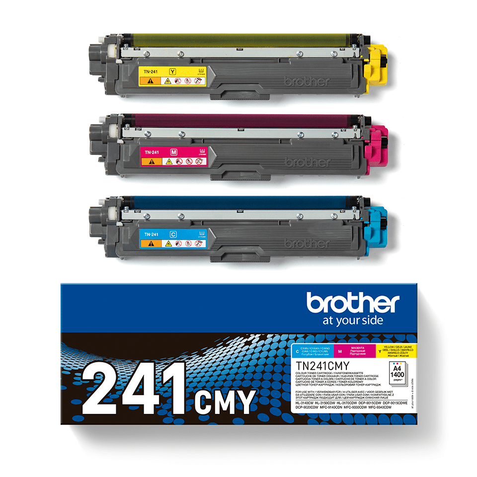 Genuine Brother TN241CMY Toner Cartridge Value Pack 3
